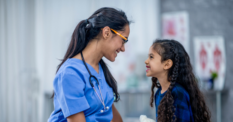 Doctor with child patient