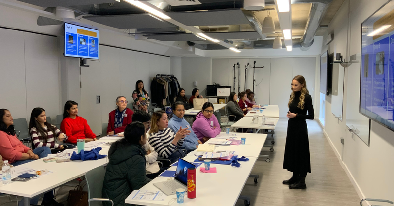 OET facilitator leads interactive communication workshop with internationally educated nurses during the North Central London IEN Fellowship at Moorfields Eye Hospital
